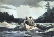 Canoe in Rapids (mk44) Winslow Homer